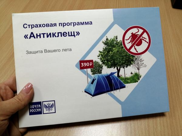 Златоустовцы могут приобрести в отделениях Почты России полисы от укусов клещей